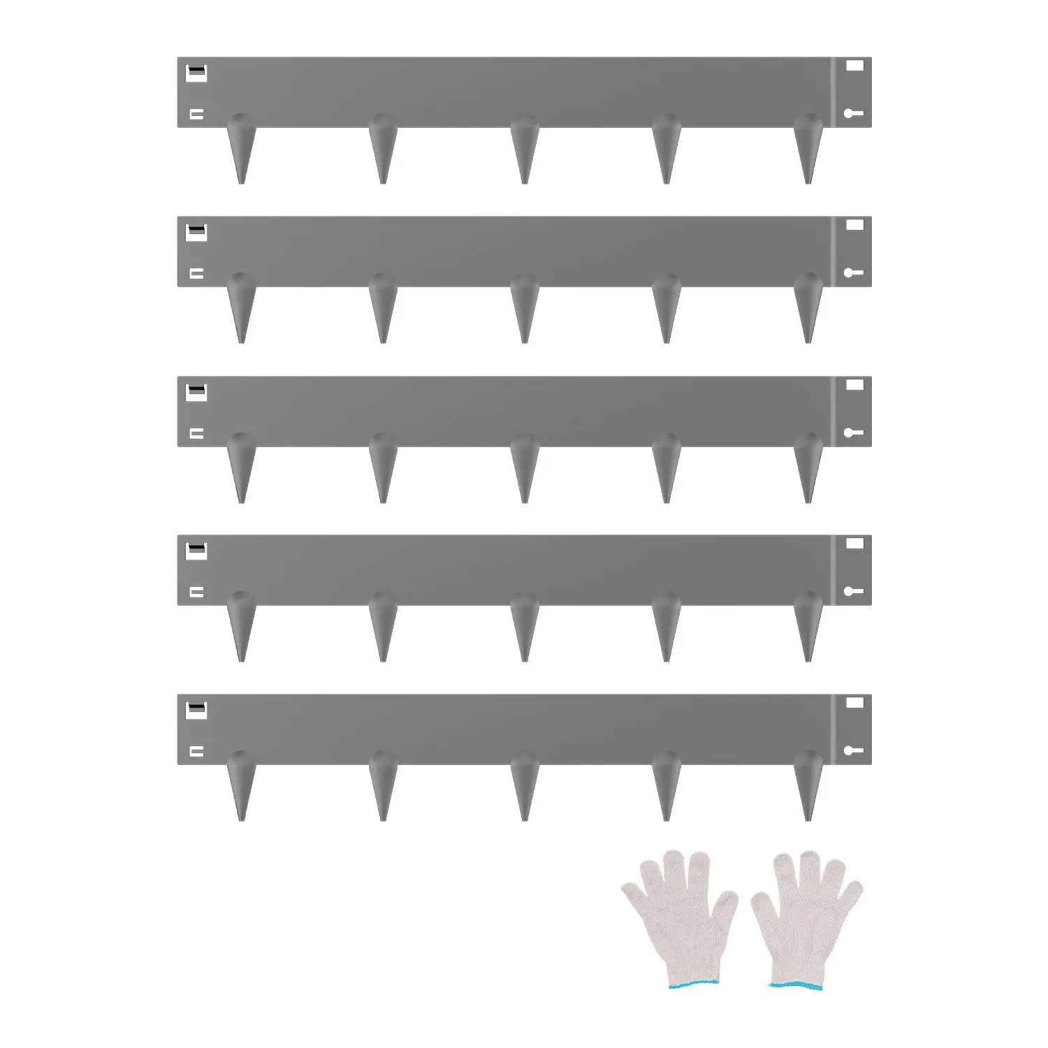 【DealsForYouDays】VEVOR Steel Landscape Edging, 5 Packs 39 x 4 in Rust-Resistant Metal Landscape Edging, Bendable Garden Edging Border, Heavy Duty Lawn Edging, Easy-to-Install, Flower Bed Yard Pathway Divider Dark Gra