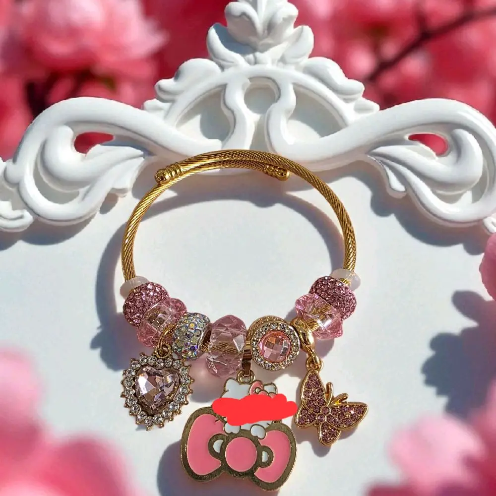 bow bangle bracelet gold plated