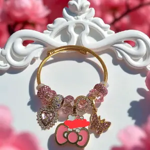 bow bangle bracelet gold plated
