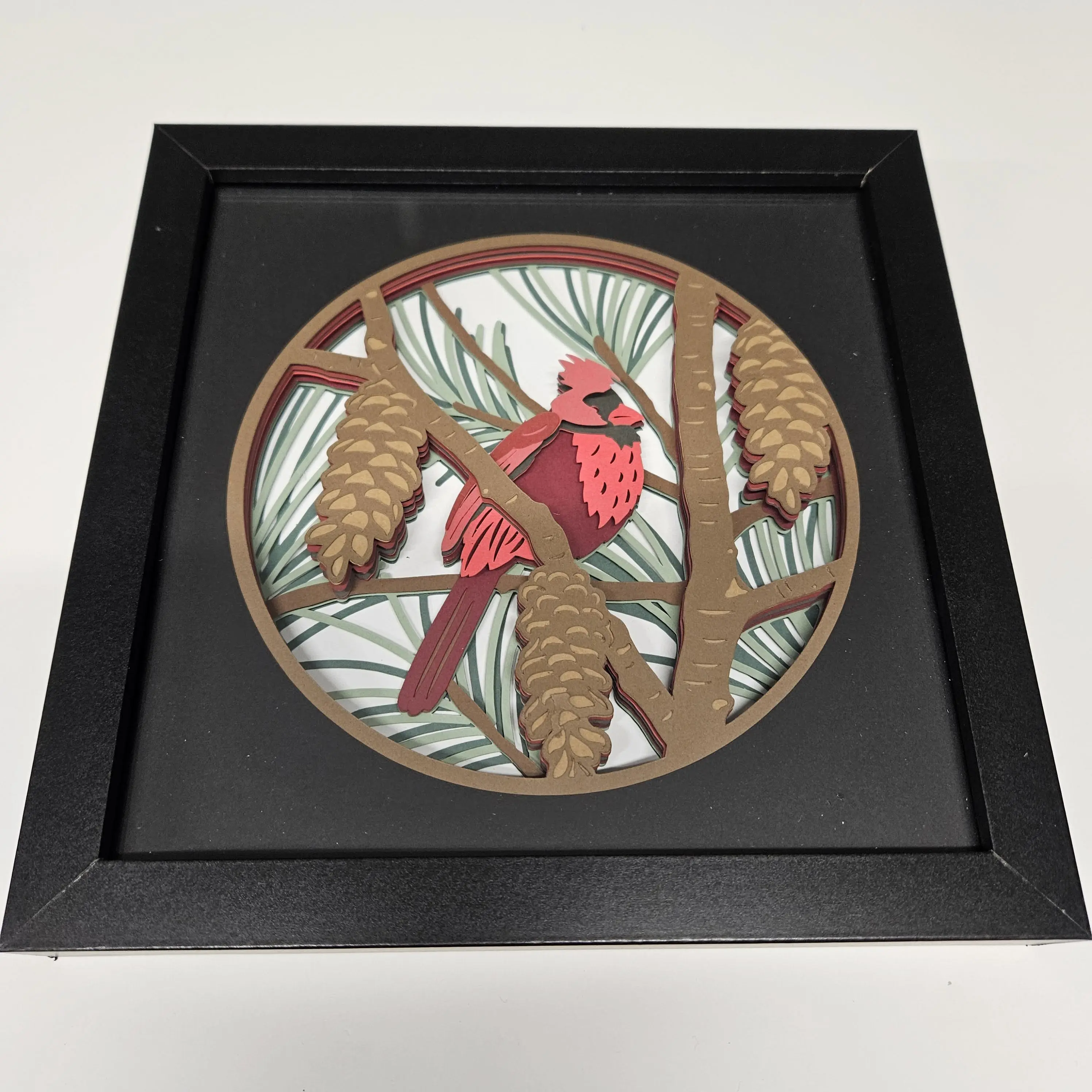 Winter Cardinal Shadowbox