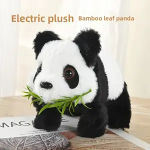 Electric Music Toy, Simulation Plush National Treasure Panda, Walking & Wagging Tail Electronic Pet Doll, Children's Toy