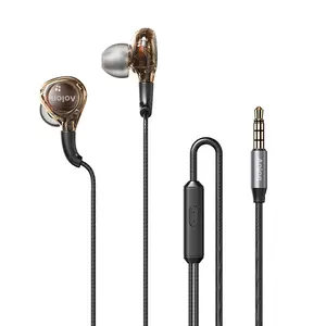 Aolon RM670 Wired Earphones with Hi-Fi lossless sound, 3.5mm connector, noise reduction, built-in HD microphone, stereo, 1.2m cable.