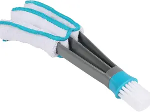 Blind Duster, Window Cleaner Duster Brush with 5 Microfiber Sleeves, Cleaning Tools for Vertical Blinds Air Conditioner Dust Ceiling Fans Dust Collector