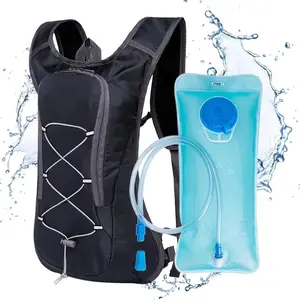 Lightweight Hydration Backpack, Running Backpack with 2L Water Bladder, Hydro Water Daypack for Cycling Hiking Rave for Men Women