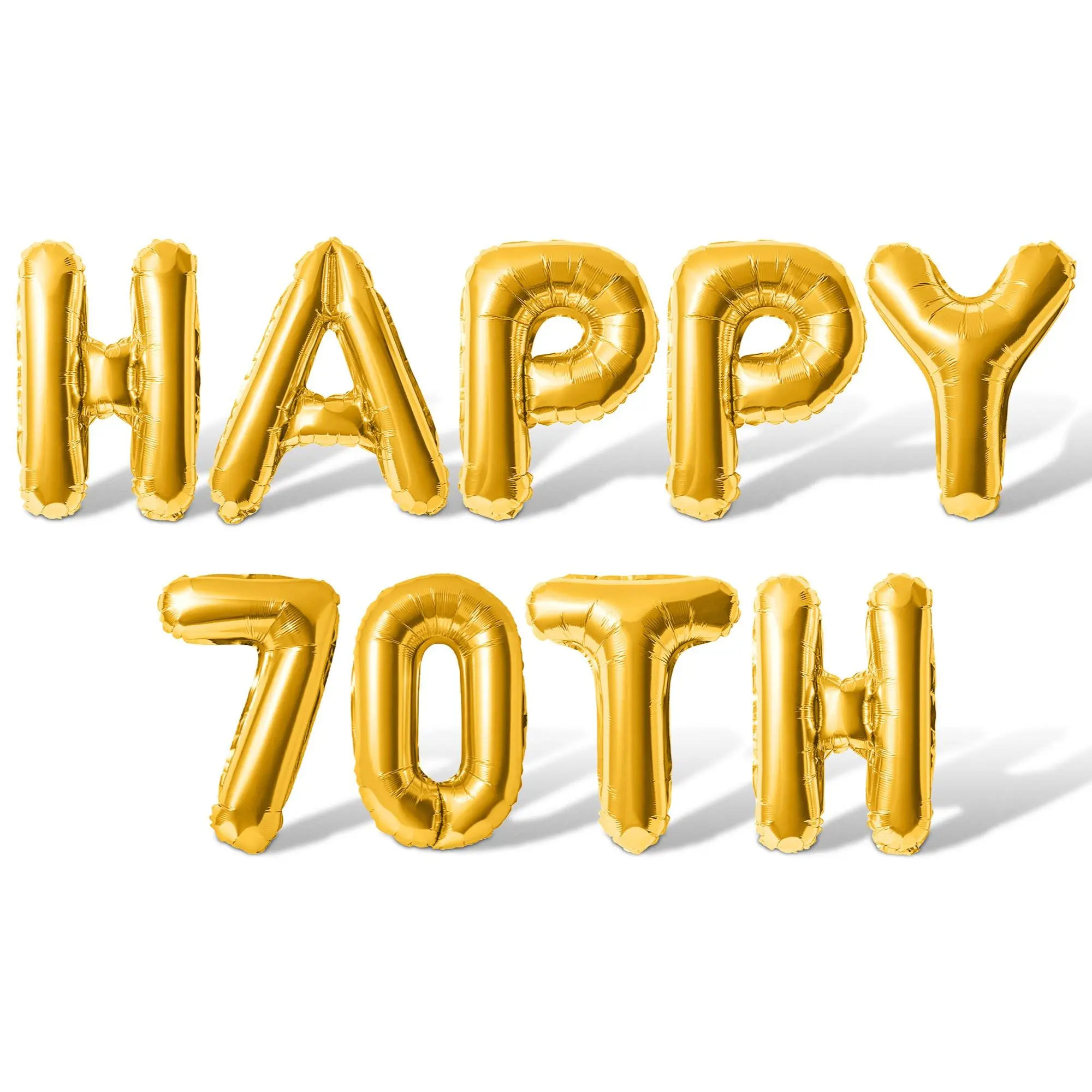 Letter Balloons - HAPPY 70TH 16" Inch Alphabet Letters Foil Mylar Balloon 70th Birthday Party Banner