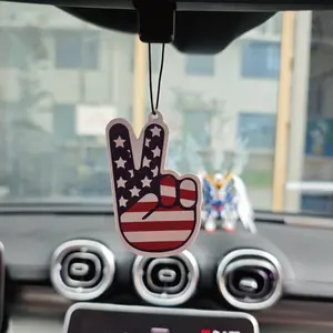 Flag Car Air Fresheners Aromatherapy Tablets Fragrance Scented Cards for Car Interior Decor