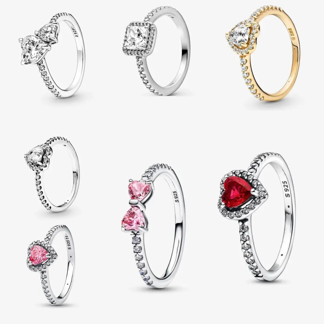 Sparkling Halo Rings Silver SpringStatements Sparkling Halo Rings Silver SpringStatements