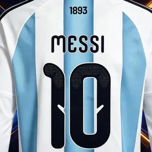 Messi 2026 10# Home Short Long Sleeve Soccer Jersey Fans Version Breathable