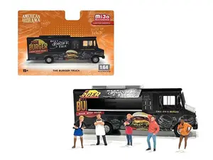 Food Truck The Burger Truck Diecast 1:64 Scale Model - American Diorama AD70101