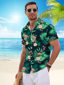 Men's Hawaiian Shirts Short Sleeve Casual Shirts Beach Summer Shirt