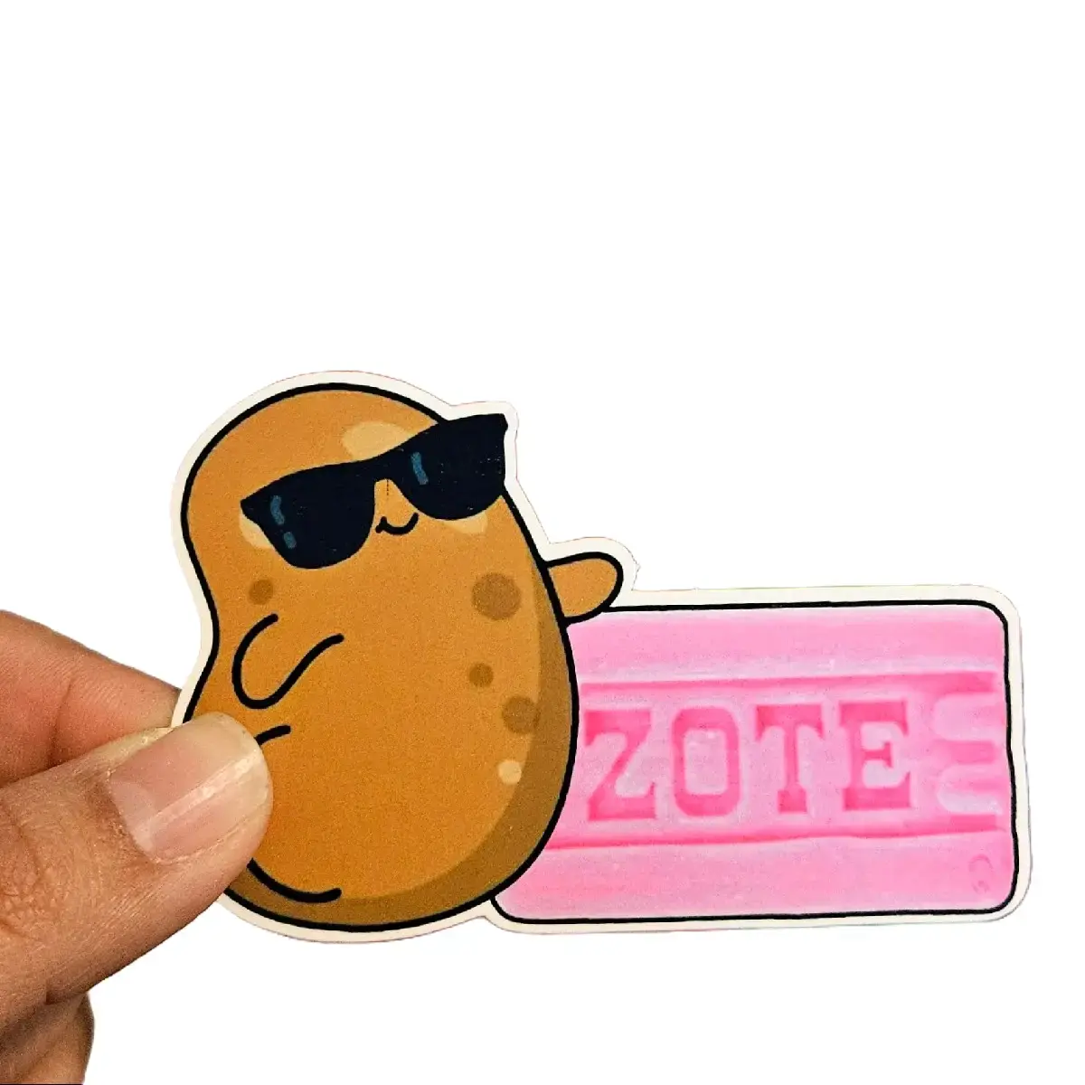 PapaZote Trendy Sticker - 3 Inch Flat Decorative Ornaments Multicolor Design Water Resistant Fun Express Yourself