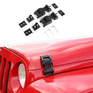 For Jeep Wrangler JK JL JT Locking Engine Hood Latch Catch Buckle