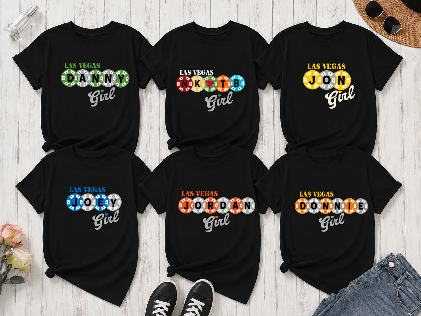 New Kids on the Block Las Vegas Shirt, Donnie, Joe, Jordan, Jon or Danny Girl T-Shirt, Gift For Fan
