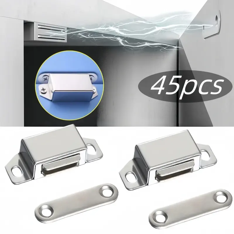 45pcs mini concealed magnetic door closers for closing loose doors, hardware accessories for cabinets, wardrobes, and shoe cabinets