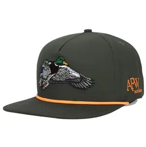The Mallard Drake Ripstop Hat with Detailed Graphic Design and Adjustable Strap