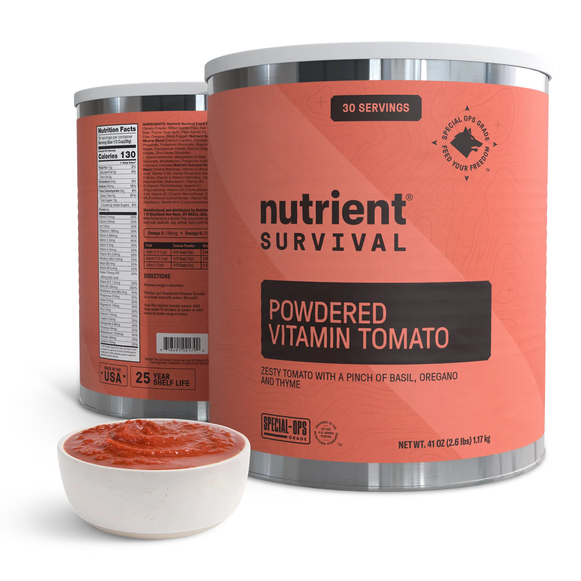 Powdered Vitamin Tomato #10 Can
