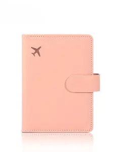 PU Leather Passport Case, Multi-functional Wallet with Card Slots, Simple Solid Color Business Travel Passport Holder, Passport Case for Men & Women