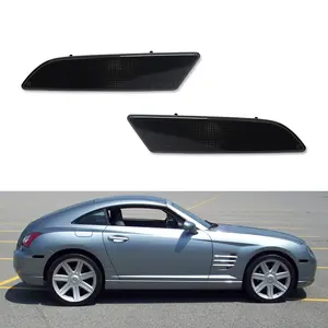 2pcs Smoked Rear Bumper Side Marker Reflector lamps Lights For 2004 2005 2006 2007 2008 Chrysler Crossfire,Replace OEM A1938200921 & A1938201021