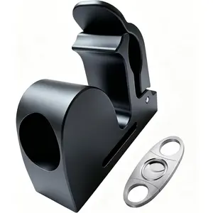 Magnetic Golf Cart Holder Clip with Cutter, Secure Golf Accessory for Cart, Aluminum Design Fits 30-70 Ring Gauge, Stable Stand for Golf Course Use, Golf Gift for Men or Women