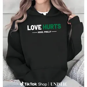 Cute Long Sleeve Philly Hoodie – 100% Philadelphia Love Hurts Fan Pride