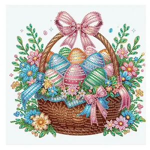 Easter Eggs Gift Pattern DIY Diamond Arts Colorful Painting Kit without Frame, 5D Diamond Arts Colorful Painting Kit, Wall Art Decor for Home