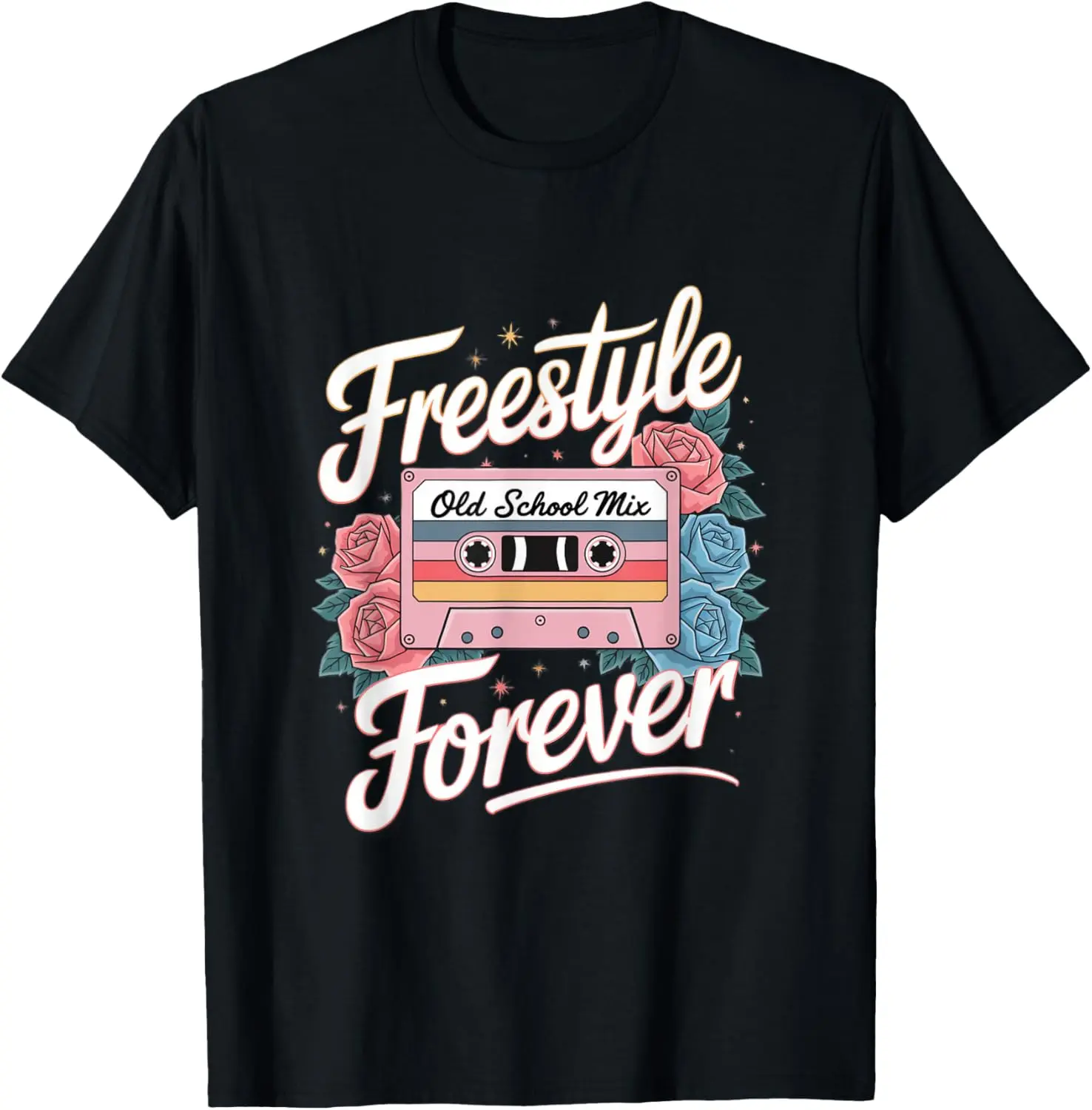 100% Cotton Freestyle Forever Old School Mix Retro T-Shirt