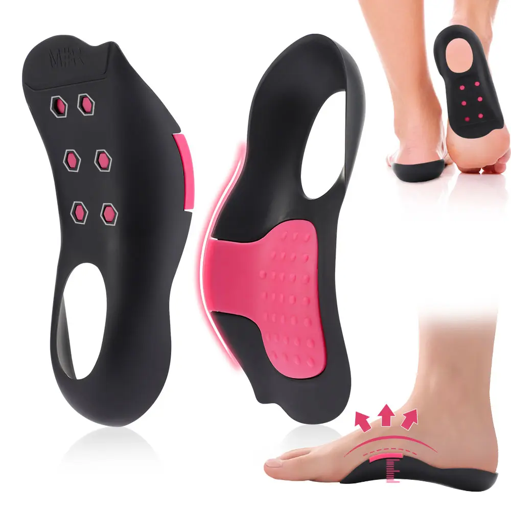 Arch Support Insoles, Supportive Soles, Lightweight Insoles, Cushioned Insoles, 1 Pairs Removable Cushioning Foot Heel Pad for Flat-Feets, Running Hiking Training Sports Shock Absorption Shoe Inserts, Shock Absorbing Insoles