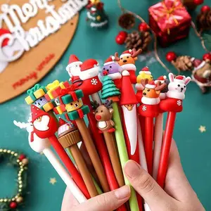 Christmas Cartoon Neutral Pens Set, Student Party Classroom Notes, Daily Writing, Holiday Gift, Cute Deer Snowman Sign Pen