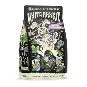 Bones Coffee Company | White Rabbit White Chocolate Flavored Coffee 12oz Medium Roast Arabica