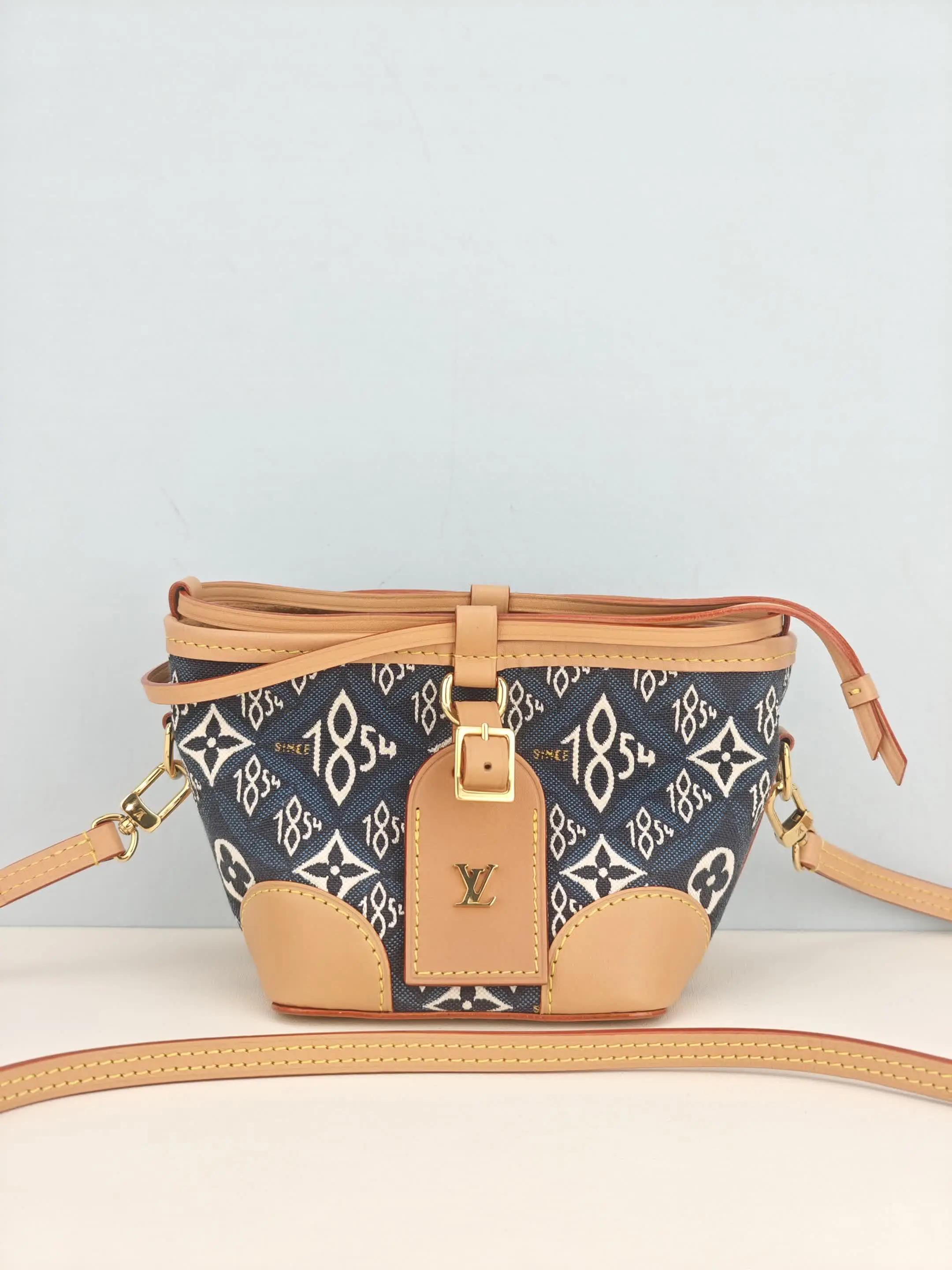 Pre-owned Blue 1853 monogram canvas with leather trim Shoulder Bags Louis Vuitton Since 1854 Noe Purse Bag 【SP3280】