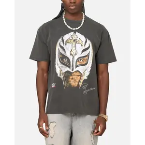 Culture Kings X WWE Rey Mysterio Big Head Heavyweight T-Shirt Black Wash