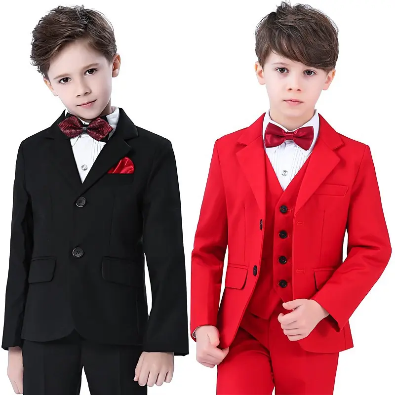 Little Gentleman 5-Piece Suit - 3 Colors! Perfect Piano/Performance Outfit, Super Handsome to Steal the Show, All-Season Wear. Limited Stock, Grab Yours Fast! Toddler Formal Wear, Kids Suit, Holiday Performance Outfit, Christmas Party Suit