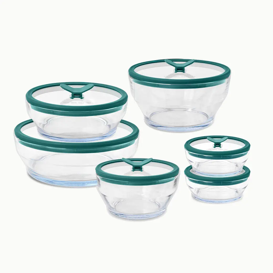 Anyday 12-Piece Glass Container Set with Glass Lids