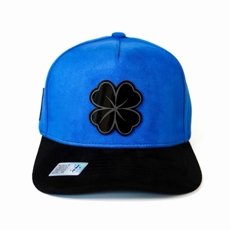 Trébol plate SnapBack hat-blue suede