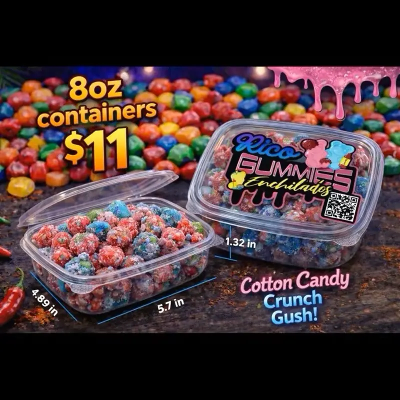 Rico’s Gummies crunch CC Candydy - Colorful Snack with Various Shades and Decorative Coating - Sweet
