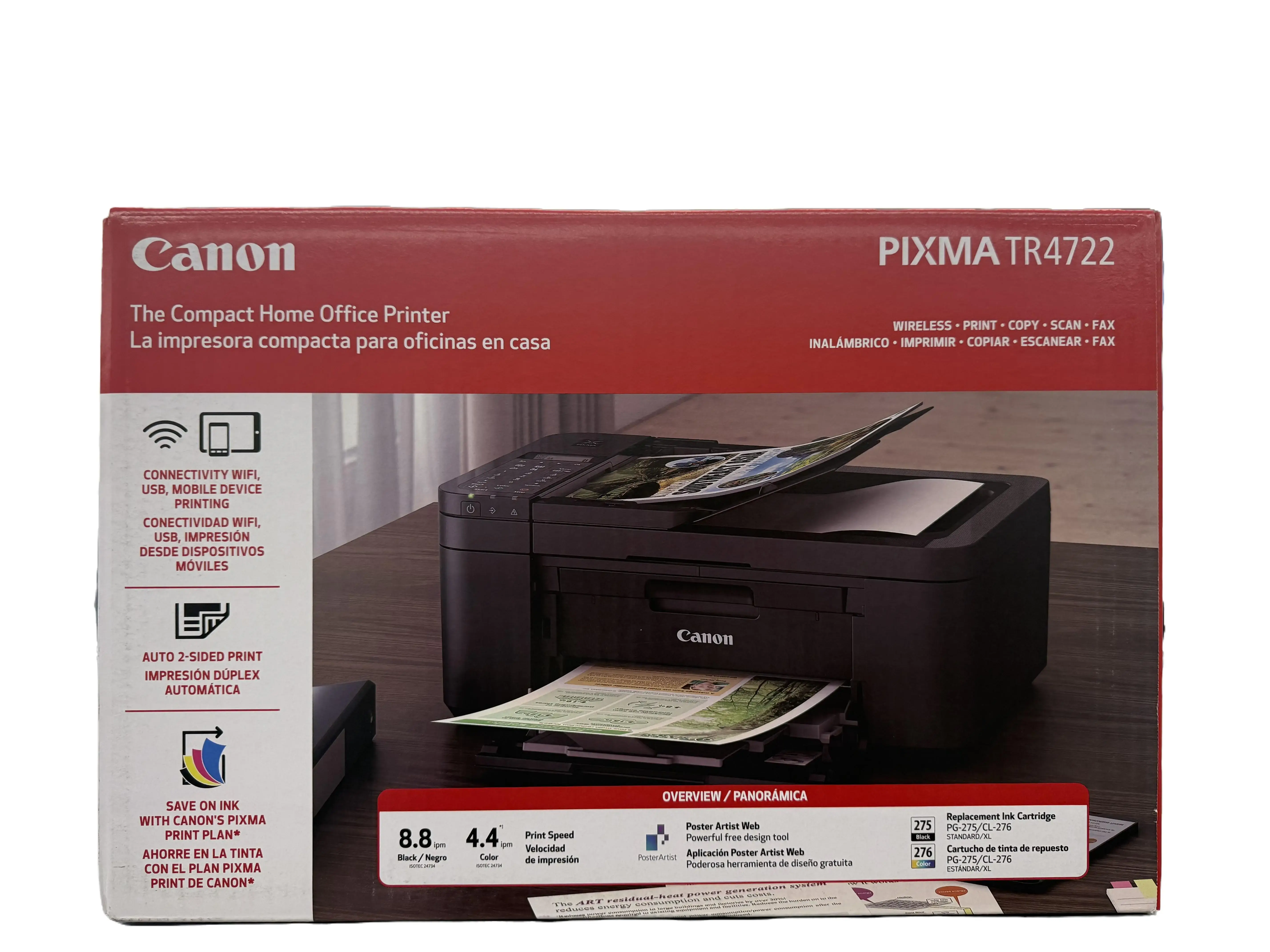 Canon PIXMA TR4722 All-In-One, Wireless Color Inkjet Printer  for Home Office Use
