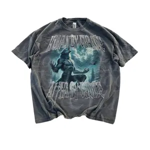 Human By Chance Alpha By Choice Wolf Shirt, Vintage 90s Style Wolf Shirt, Fashion Cotton, Full Colors, Full Sizes, For Men, For Women
