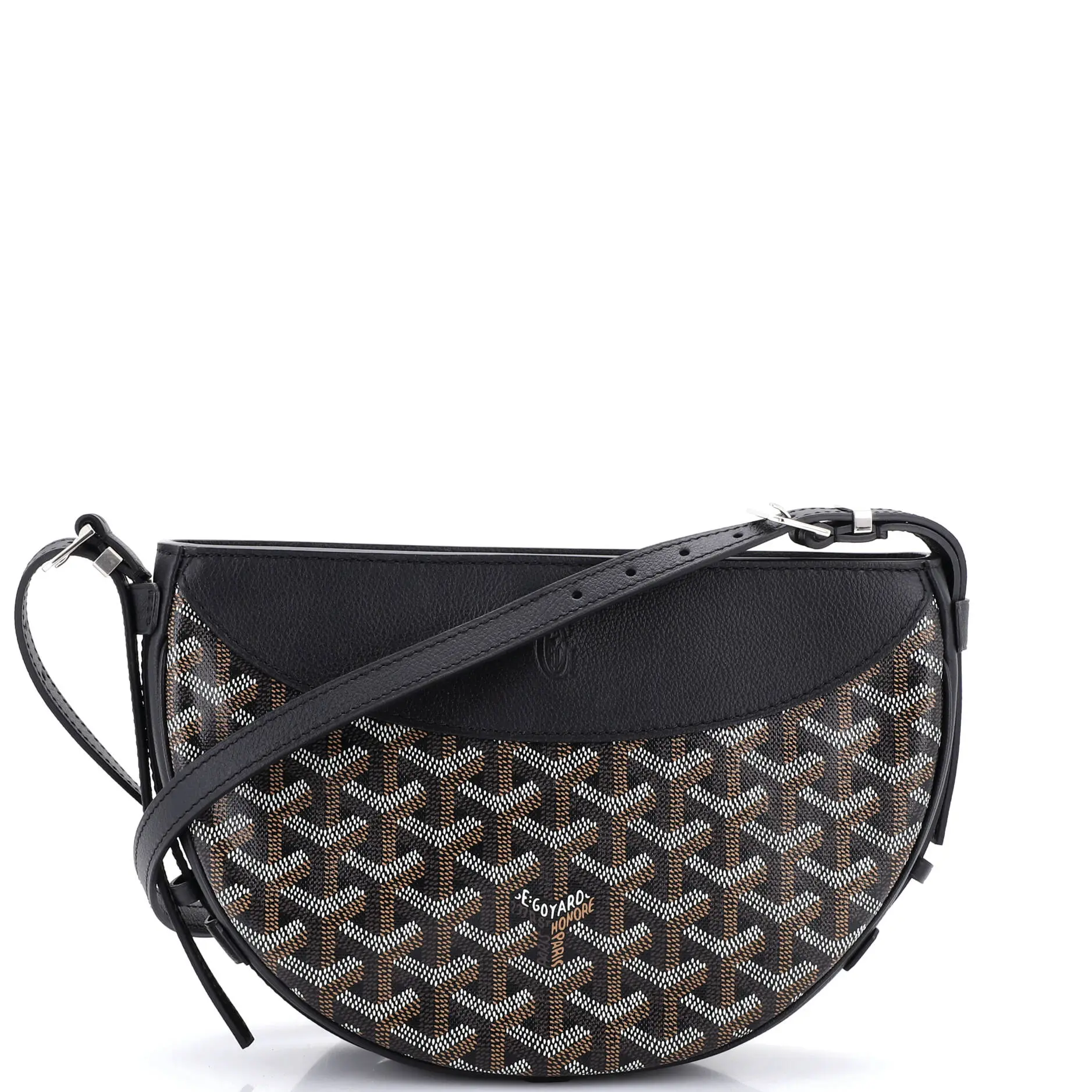 Pre-owned Goyard Canvas Coated Shoulder Bags Hirondelle Shoulder Bag Coated Canvas and Leather by Rebag