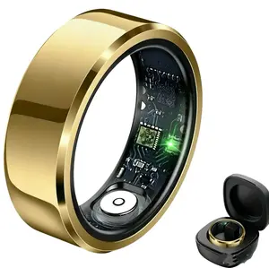 Smart ring Temperature Fitness Ring - 1 Count USB Rechargeable, Long Battery Life, 5ATM Waterproof, Wearable Device with Compact Monitoring, Wireless Portable Fitness Tracker for Men & Women