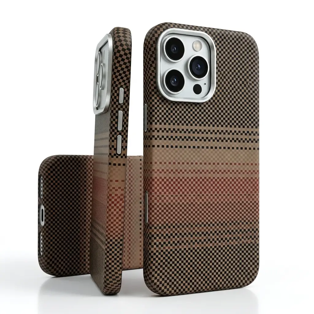 Ultra-Thin High-Tenacity Aramid Fiber Weave Fabric Case for iPhone 18 Pro Max 17 Pro Max 16 16E 15 14 Pro Max Plus - 2000G Strong Magnetic MagSafe Compatible Slim Phone Cover