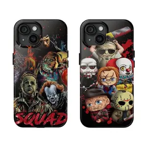 Cute Horror Movie Halloween Themed Phone Case Premium Matte Texture, Protection, Shockproof, Anti-Drop, Anti-Fingerprint For IPhone 17-12, Pro Max, Pro Plus, and Samsung S25-22 Protection Safety