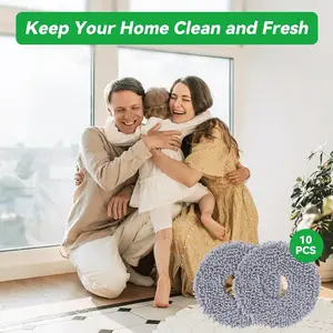 Microfiber Mop Pads Compatible with Roborock Q Revo/Qrevo Maxv Robot Vacuum Cleaner, Washable Mop Cleaning Cloths Replacement Accessories Set - 10Pcs