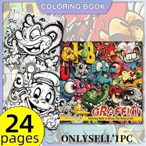 Graffiti Coloring Book Set, Street Art Style, Vibrant and Unique Designs, Perfect for Adults and Kids, Creative Coloring Fun