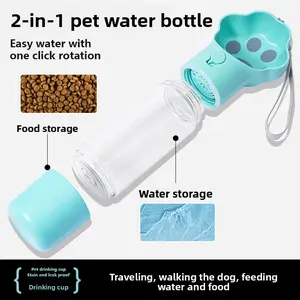 Dog Outdoor Water & Food Cup, Portable Dog Water Bottle, Leakproof Travel Pet Water Dispenser for Walking, Hiking & Outdoor Use