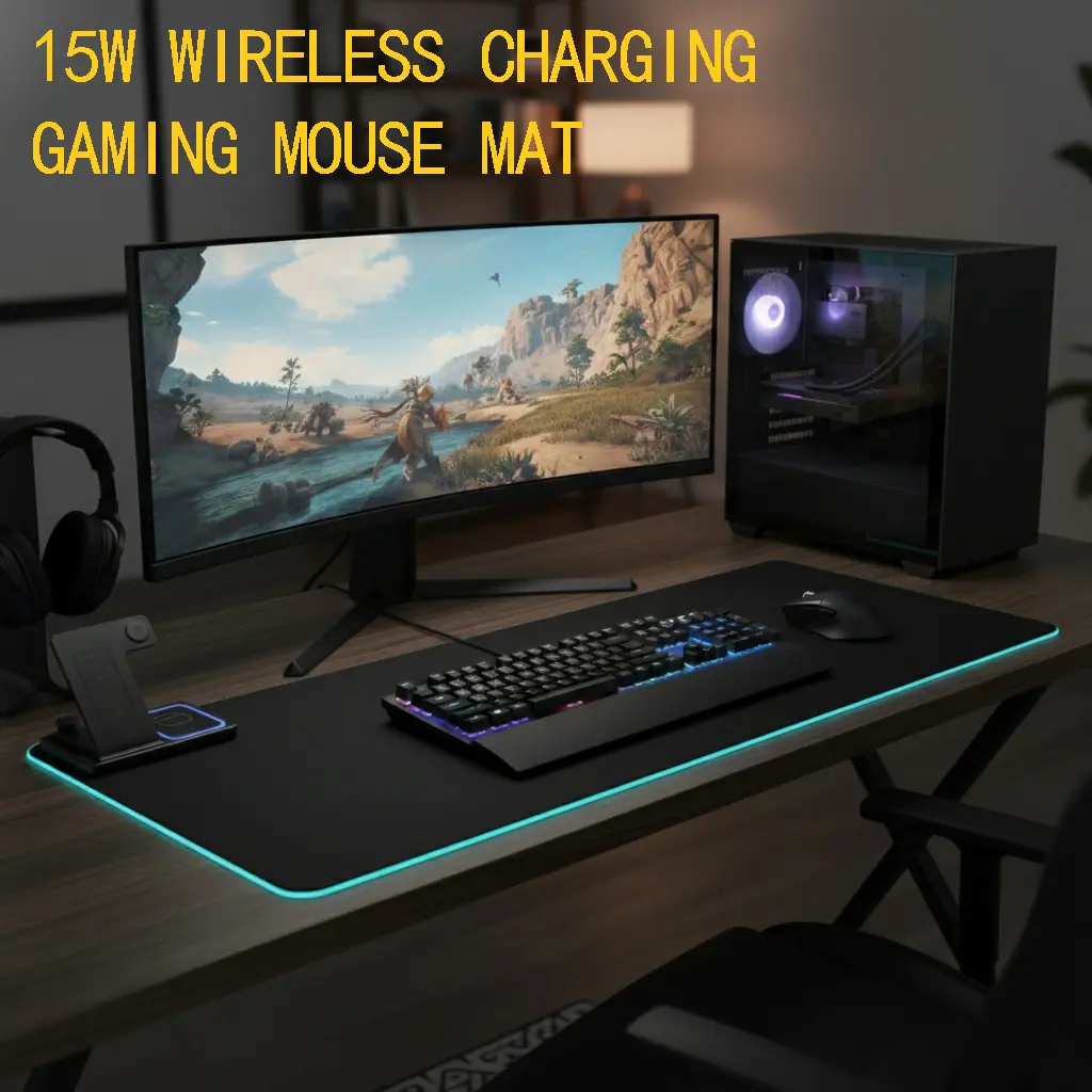 15W Wireless Charging RGB Gaming Mouse Pad LED Mouse Pad 800x300x4mm 10 Light Modes Extra Large Mousepad Non-Slip Rubber Base RGB Desk Mat for Gaming MacBook PC Laptop Desk Planetary, Gaming Mouse Pad Extra Large, Extra Extra Large Mouse Pad
