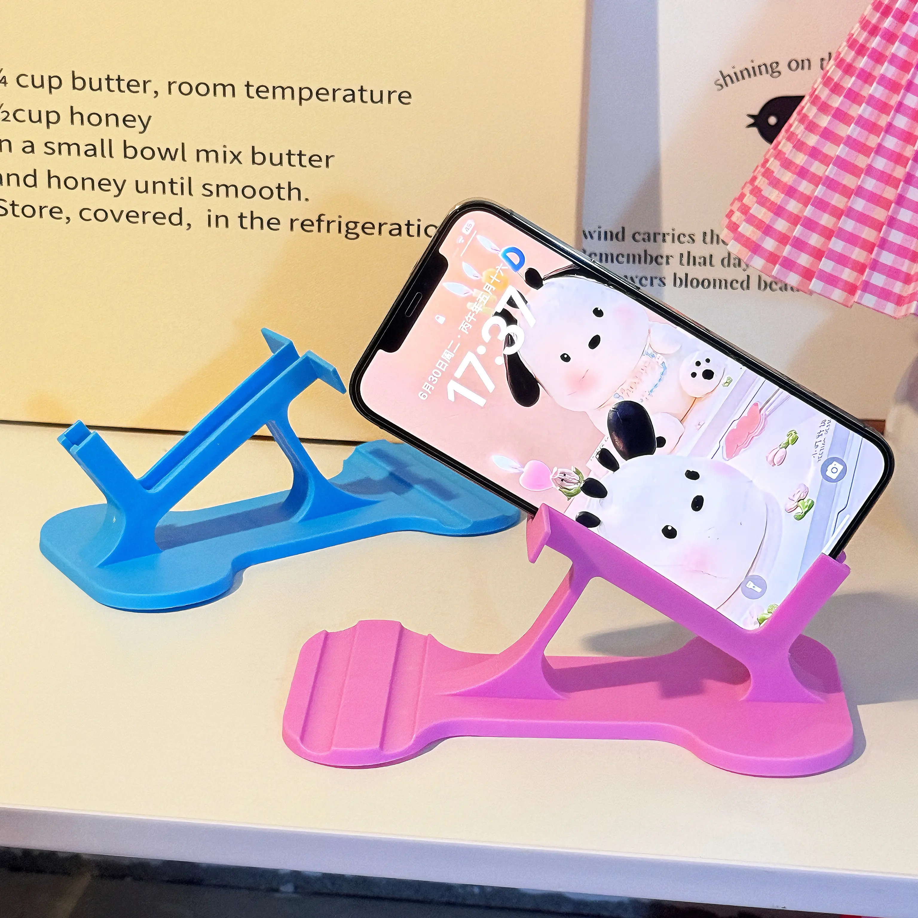DIY Woodwork 3-in-1 Multifunctional Binge-Watching Gadget, Side-Lying Phone Stand, Bedside/Desktop Storage Rack for Bedrooms
