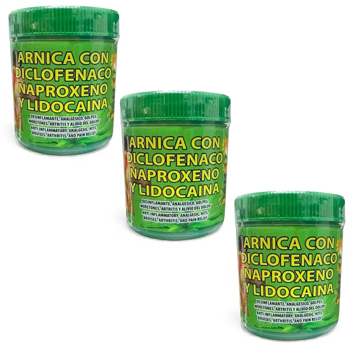 (3 PACK) Gel de Arnica con Lidoca Balm 250g - Arnica Massage Balm - Full-Body Soothing Massage Balm for Beauty & Personal Care Bath & Body Needs