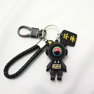 Astronaut Keychain with Clip and Braided Rope, Car Key Holder, Backpack Charm, Couple Bag Pendant, Valentine's Day Gift, Birthday Gift, 2 Styles Available