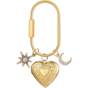 Gold Carabiner Bag Charms - Brass Screw Lock Keychain Purse Clips Accessories Nurse Week Graduation Birthday Gifts