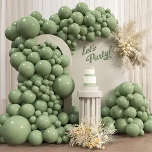 110 count Sage Green Balloons, 18 12 10 5 inch Sage Green Balloons Different Sizes Balloon Arch Kit for Wedding Engagement Bridal Shower  Shower Birthday Party Decorations